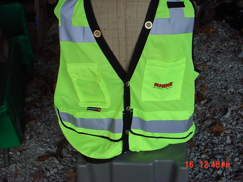 Lot of 3 M-Safe by Majestic HI-VIS Safety Vest #75-3207 - Size