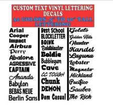 Custom Text Vinyl Lettering Transfer Sticker Decals Any Text-Numbers