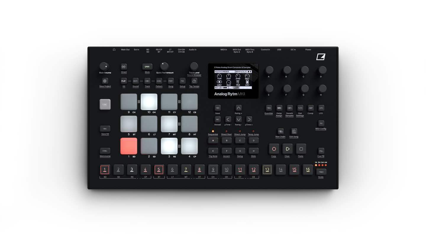 ELEKTRON ANALOG RYTM MKII (BLACK) BATTERIE ELETTRONICHE