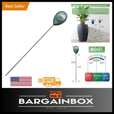 Long Probe Soil Moisture Meter - Instant Readings for Large Pots and Gardens