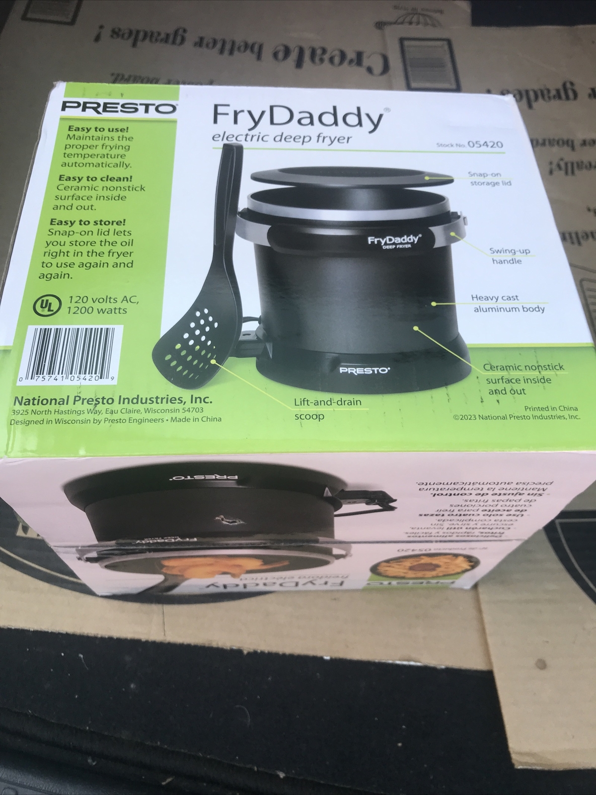 Presto 05420 FryDaddy Electric Deep Fryer Black 885675591431 eBay