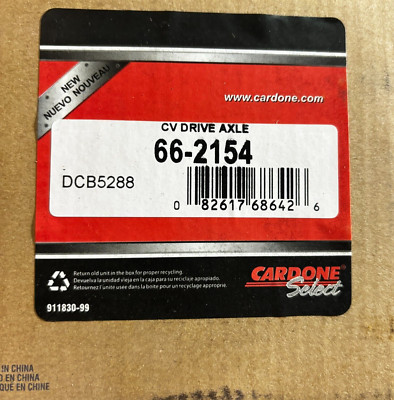 CV Axle Shaft-Assembly Front Right Cardone 66-2154  