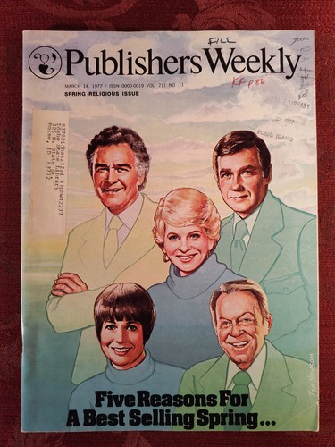 Rare PUBLISHERS WEEKLY Magazine March 14 1977 Spring Religious Issue Hal Lindsey