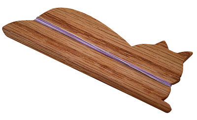 Cat Weaving Shuttle For Inkle Loom Tablet Or Card Weaving - Handcrafted Red Oak