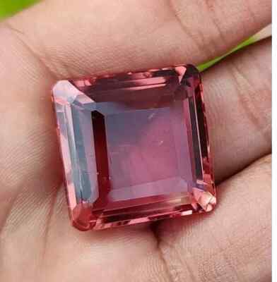 Natural 75 Ct Radiant Color Change Alexandrite Flawless Certified Loose Gemstone