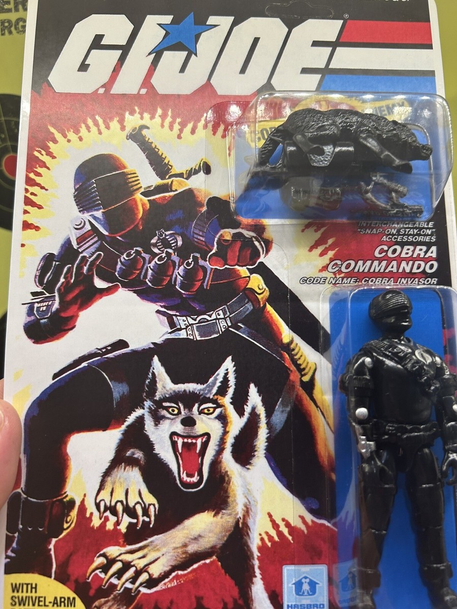 1985 GI JOE Cobra Invasor V2 Snake Eyes Carded Mint Beautiful MOC