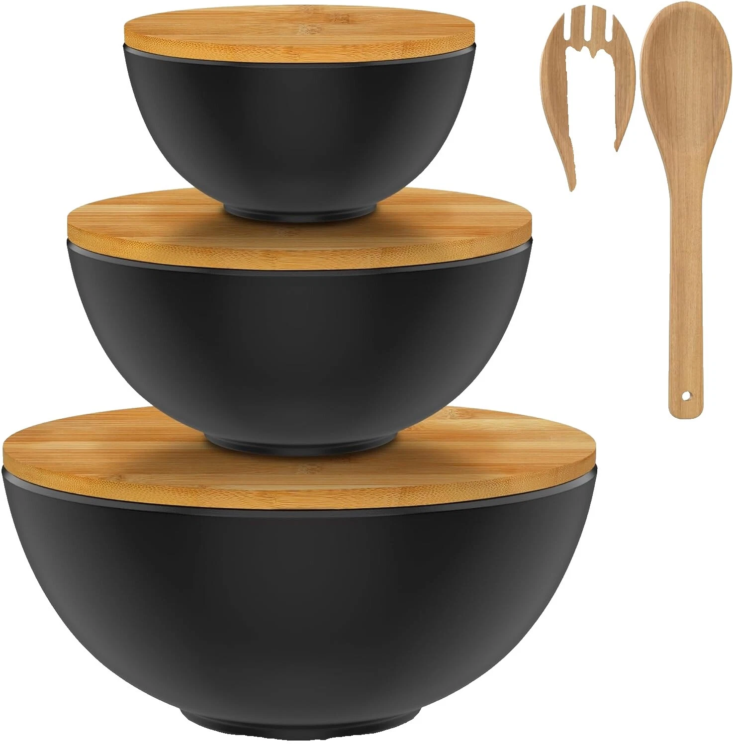 Conjunto de Tazón de bambú Cuencos Vajilla