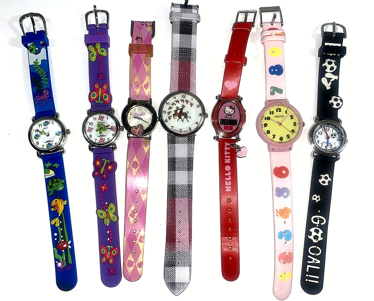 Kids Lot Of 7 Watches All working Need Batteries Girls  display picture 3