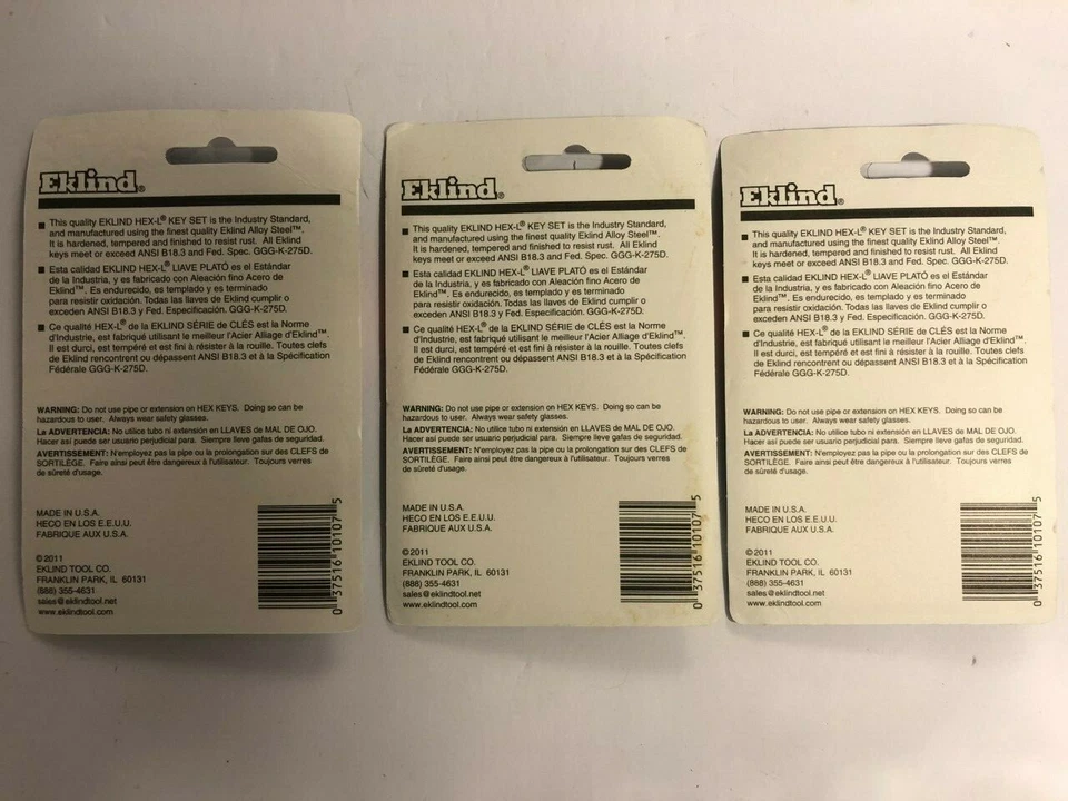 Hex Set Inches 7 Different Sizes L-Shaped Convenient Holder to Organize Lot of 3 - Image 2 of 2