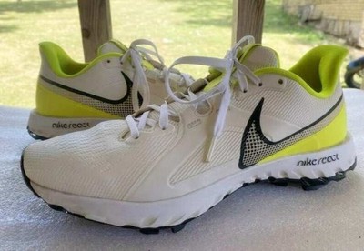 Nike React Infinity Pro Golf Shoes Men's 10.5 White / Lemon Venom CT6620-103