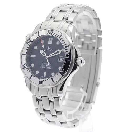 OMEGA SEAMASTER 300 2562.80 36mm SS Navy Dial Quartz Date #C2121 | eBay