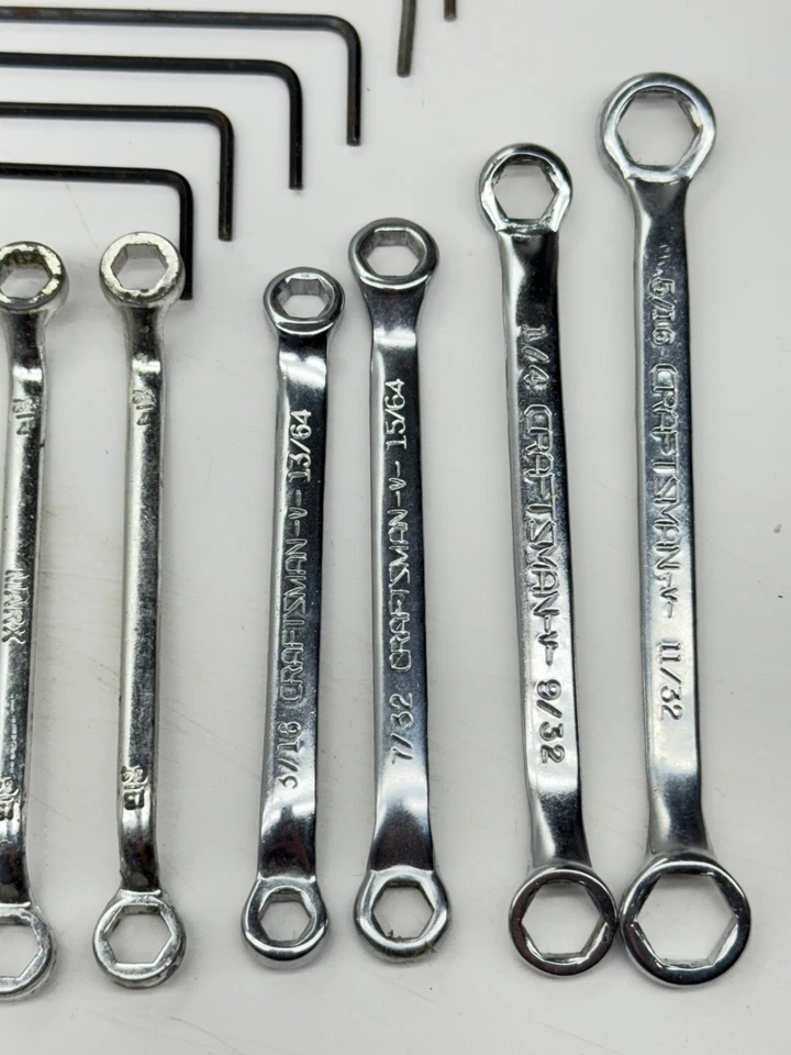 Vintage MARX RC TOOLS Wrench LOT 3/16 7/32 1/4 5/16 Allen Drill Chrome Tone READ - Image 2 of 4