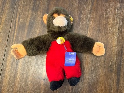 Steiff Soft Chimp Monkey Doll Dralon Plush 30cm 12in Ear Tag 1970s Vtg