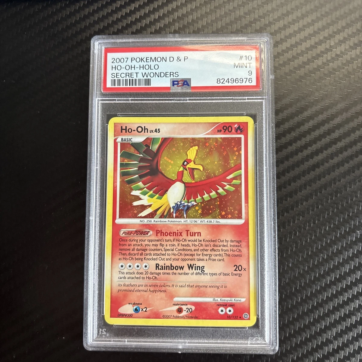 Ho-Oh Pokémon TCG Professional Sports Authenticator (PSA) Grade 9