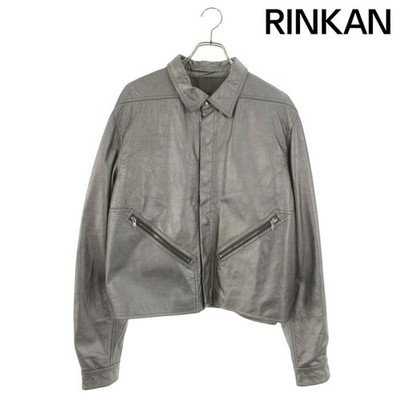 Rick Owens 25ss Ru01e5742-lbam Alice Shirts Jacket Shirt Leather Blouson Used eb