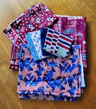 Patriotic Fabric Bundle Assorted 4th Of July America READ Sewing Quilt