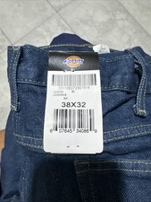 Dickies Men  s Carpenter Jeans 38x32 Relaxed Fit Double Knee Denim Work Pants BN