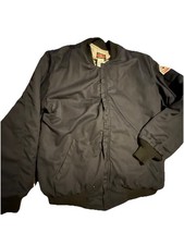 Bulwark FR Men's Large Navy Blue Coat 48 APTV Heavy Duty Quilted FR Cat 4 2112