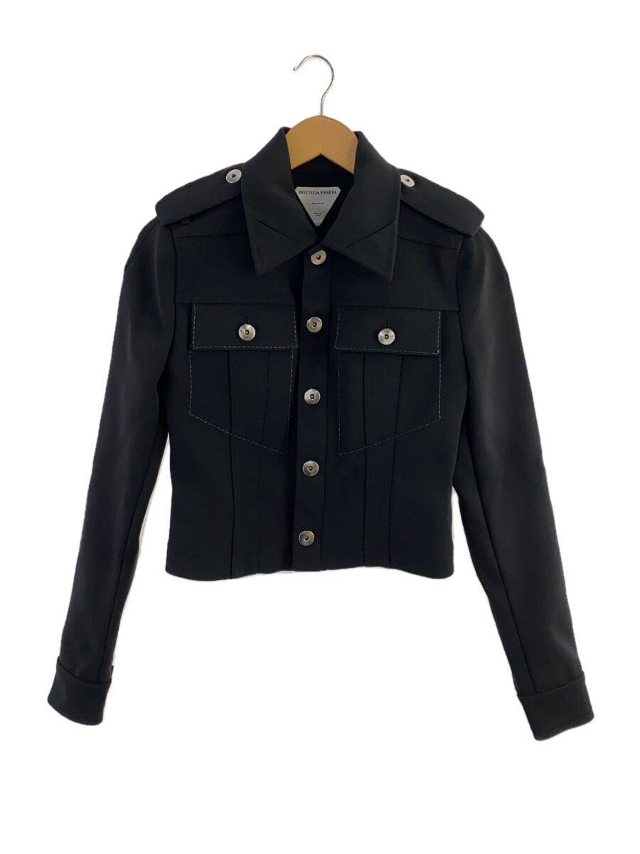 ALTRA BOTTEGA VENETA ALTRO PUNTO ARGENTO GIACCA MILITARE 40 LANA NERO 672054