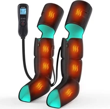 Leg Massager with Zipper Design, 3-in-1 Foot Calf & Thigh Massager with Heat ...