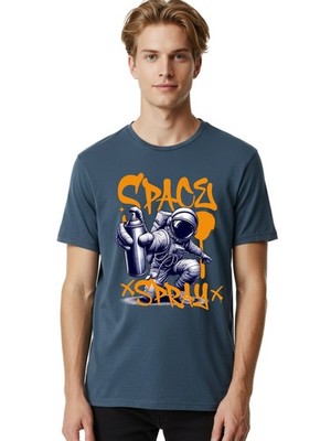 Spaczz Mens Graphic Tee, 100% Cotton, Casual Summer Wear
