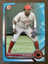 2022 Bowman #BP-114 Jay Allen Prospects Sky Blue Parallel #/499 Cincinnati Reds 