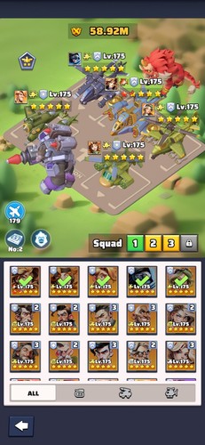 Last War Survival Account - VIP 15 - 58.92M Squad 1 - Level 179 Server 124