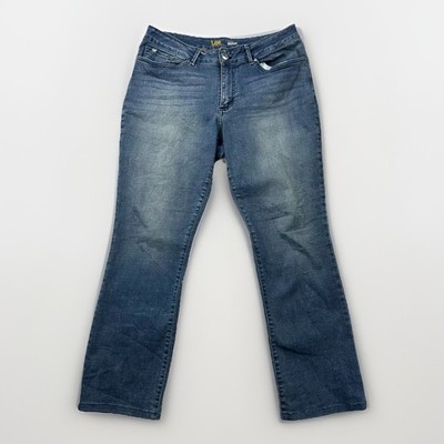 Lee Modern Series Curvy Fit Bootcut Jeans Womens Size 16M Blue Denim Stretch