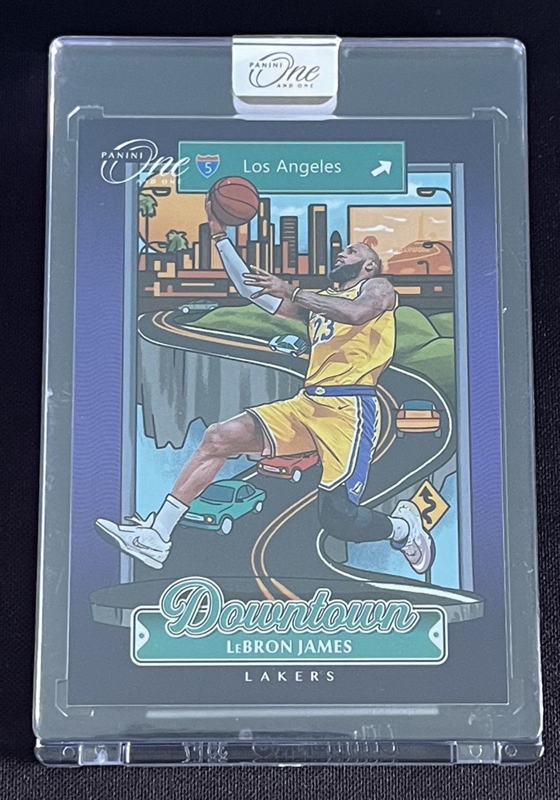 2024-25 Panini One And One LeBron James #2 Downtown Lakers Case Hit SSP &B
