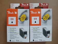 2 Black Canon PGI-5 bk compatible ink cartridges (Peach Black C5 Ink Cartridges)