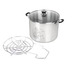 20 Qt Stainless Steel Canning Pot with Rack for Water Bath or Steam