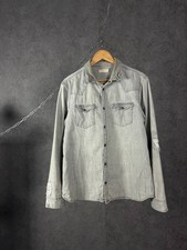 Allsaints designer distressed denim shirt