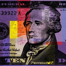 Alexander Hamilton - Pop Art Warhol Style Print - Rolled or stretched canvas