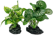Aquarium Plants Betta Fish Tank Decorations 4inch/2pcs Soft Silk Artificial Plan