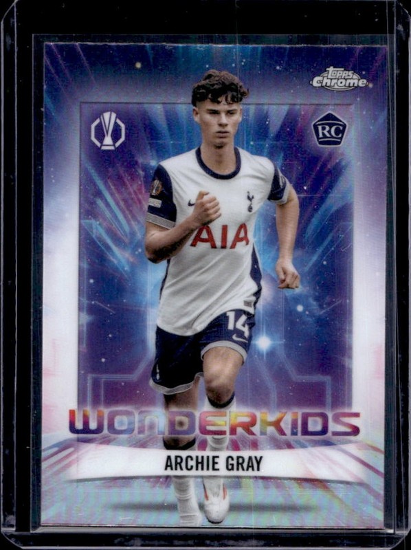 2024-25 Topps Chrome UEFA Archie Gray Wonderkids RC Rookie #WK-5 Tottenham