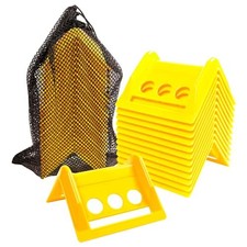 24 Pack 4" Flatbed Edge Protectors with Carrying Case, 4" Winch Ratchet Yellow