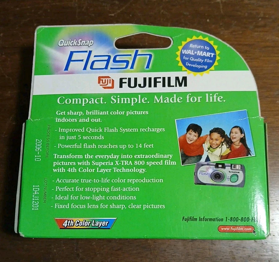 FUJIFILM QuickSnap Flash Disposable 35mm 800 Speed Camera - Image 2 of 3