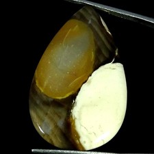 23.30Cts A+ Natural Peanut Wood Jasper Pear Cabochon Gemstone 22X35X4MM