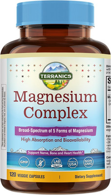 Terranics 5-in-1 Magnesium Complex Supplement 500mg - 5 Forms High Absorption Ma