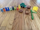 15 Vtg Fisher Price Sesame Street Little People Lot Figures Furniture Truck Nest