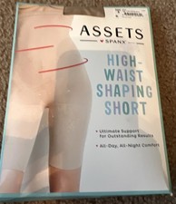 Assets By Spanx Shaping High-Waist Short Sz 3 155-180 Nylon  Elastane New