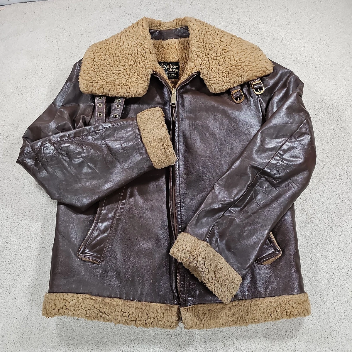 Shearling Bomber/Harrington Vintage Outerwear Coats & Jackets for