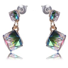 Crystal Rhinestone Earrings Zircon Stud Earrings Women Wedding Bridal Jewelr.t2