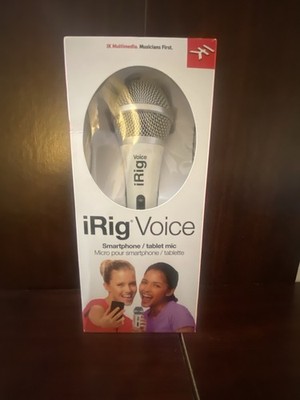 IK Multimedia iRig Voice White Blanc Karaoke Microphone For smartphone /tablet