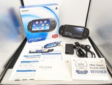 B1068 Sony PS Vita PCH-1000 console Crystal Black Handheld system PSV w/Box fx