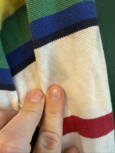 Polo Ralph Lauren CP 93 Striped Hoodie Boys Size L Multicolored Preppy Retro Top - Picture 4 of 4