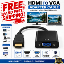 HDMI to VGA Adapter 1080P Active Converter Cable for PC Laptop Monitor Projector