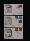 road safety automobile cars set of 3 FDC Germany 1971