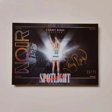 2023-24 Panini Noir Larry Bird Spotlight Auto Celtcs 38/75 RD87