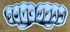 Dutch Bros Coffee Sticker Fam Family Knuckles March 2017 6” New